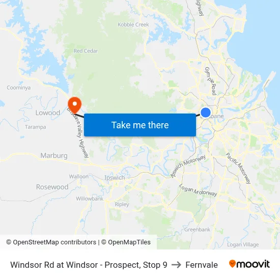 Windsor Rd at Windsor - Prospect, Stop 9 to Fernvale map