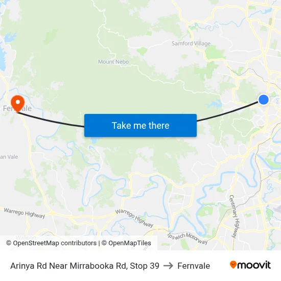 Arinya Rd Near Mirrabooka Rd, Stop 39 to Fernvale map