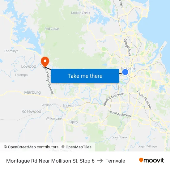 Montague Rd Near Mollison St, Stop 6 to Fernvale map