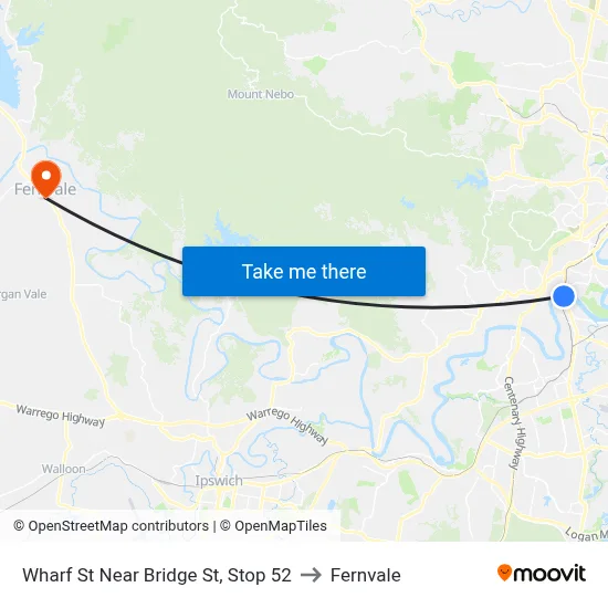 Wharf St Near Bridge St, Stop 52 to Fernvale map