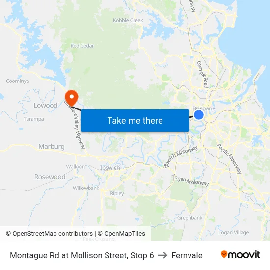 Montague Rd at Mollison Street, Stop 6 to Fernvale map