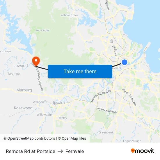 Remora Rd at Portside to Fernvale map