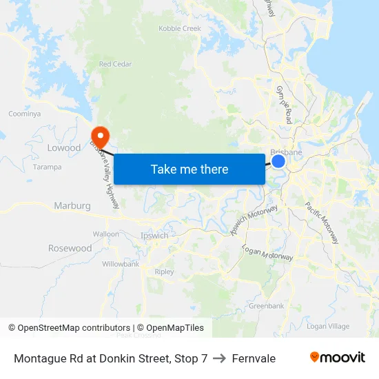 Montague Rd at Donkin Street, Stop 7 to Fernvale map