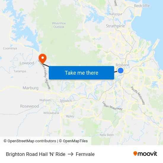Brighton Road Hail 'N' Ride to Fernvale map