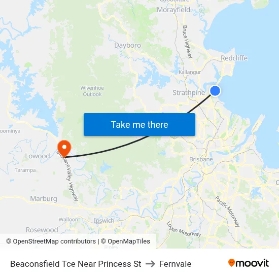 Beaconsfield Tce Near Princess St to Fernvale map