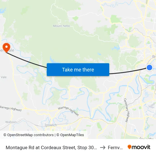 Montague Rd at Cordeaux Street, Stop 30/14 to Fernvale map