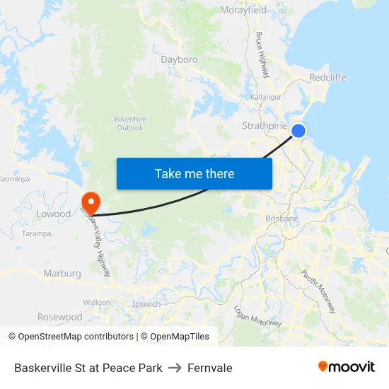 Baskerville St at Peace Park to Fernvale map