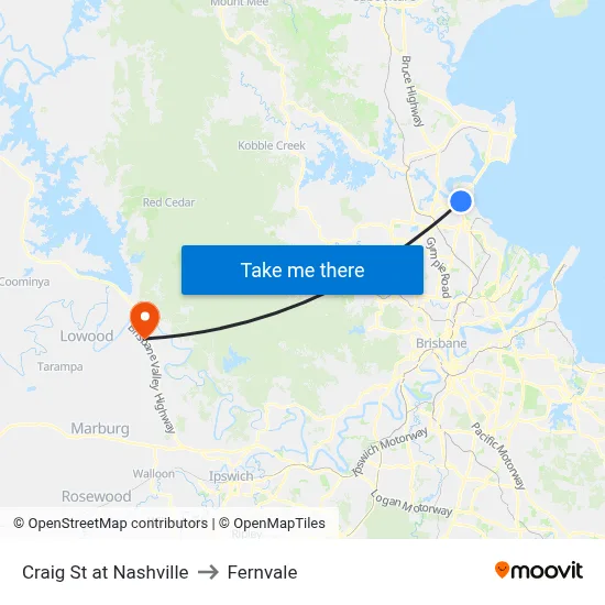 Craig St at Nashville to Fernvale map