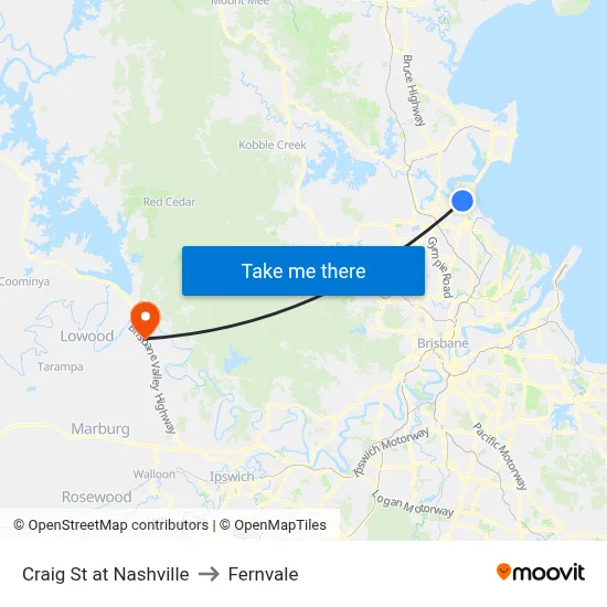 Craig St at Nashville to Fernvale map