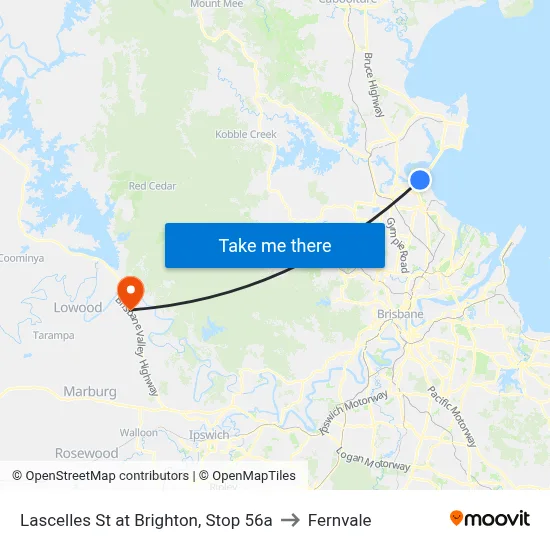 Lascelles St at Brighton, Stop 56a to Fernvale map