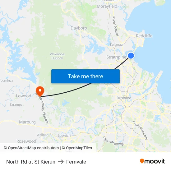 North Rd at St Kieran to Fernvale map