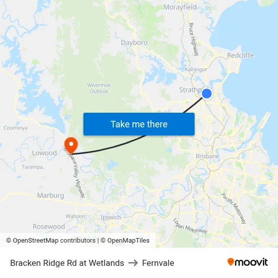 Bracken Ridge Rd at Wetlands to Fernvale map