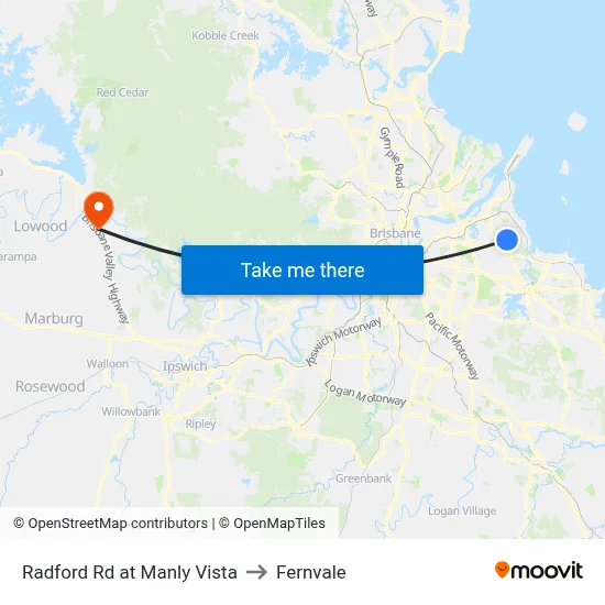 Radford Rd at Manly Vista to Fernvale map