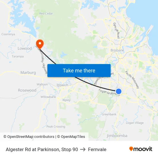 Algester Rd at Parkinson, Stop 90 to Fernvale map