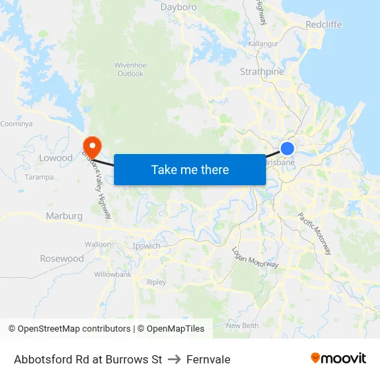 Abbotsford Rd at Burrows St to Fernvale map