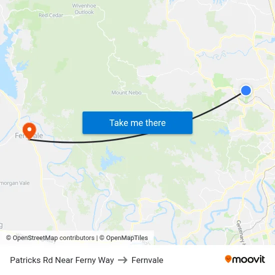 Patricks Rd Near Ferny Way to Fernvale map