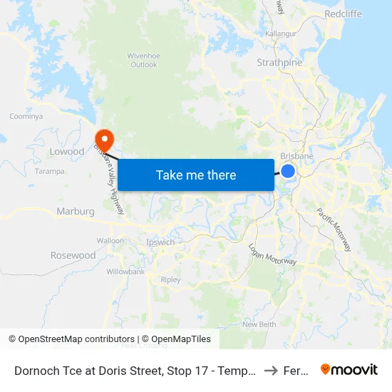Dornoch Tce at Doris Street, Stop 17 - Temp Closure From 13 July to Fernvale map