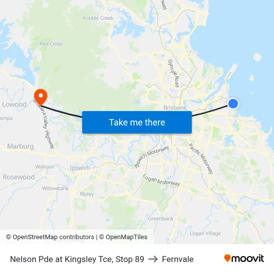 Nelson Pde at Kingsley Tce, Stop 89 to Fernvale map