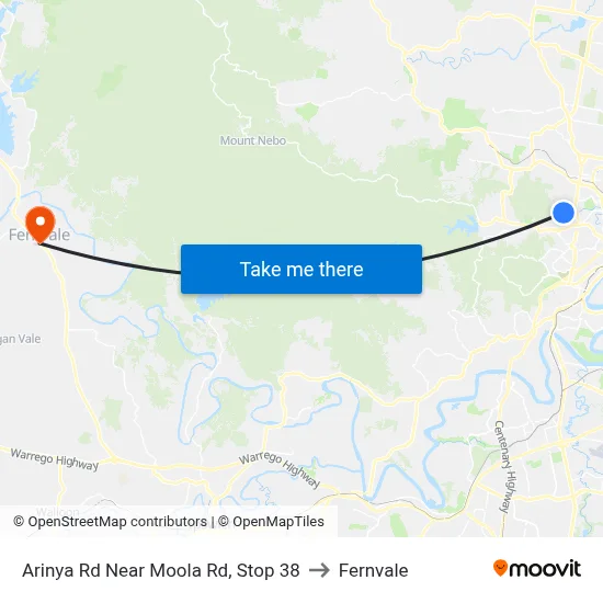 Arinya Rd Near Moola Rd, Stop 38 to Fernvale map