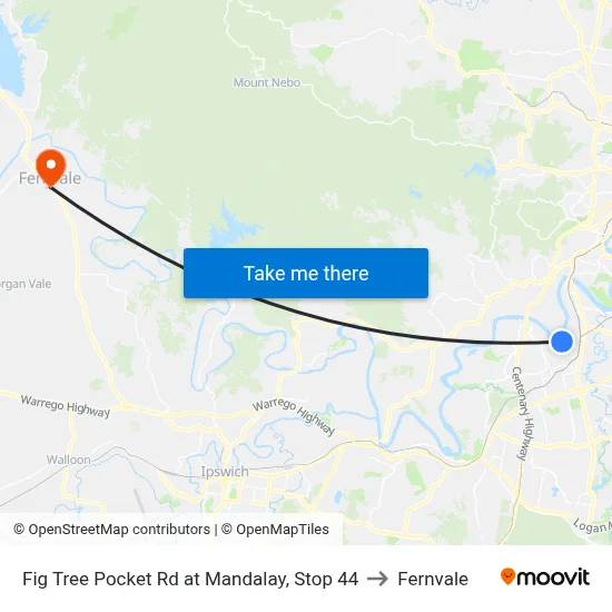 Fig Tree Pocket Rd at Mandalay, Stop 44 to Fernvale map