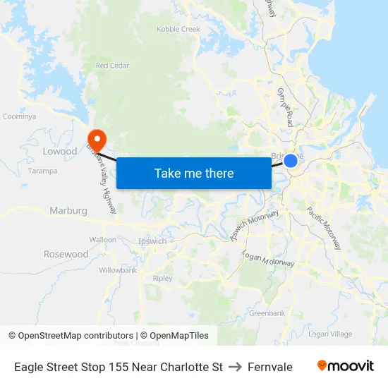 Eagle Street Stop 155 Near Charlotte St to Fernvale map
