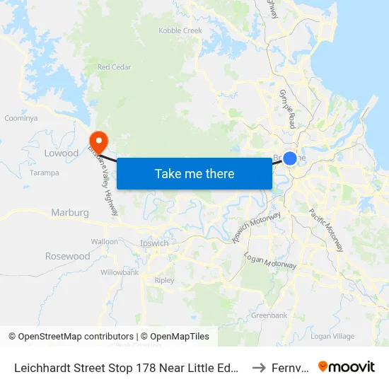 Leichhardt Street Stop 178 Near Little Edward St to Fernvale map