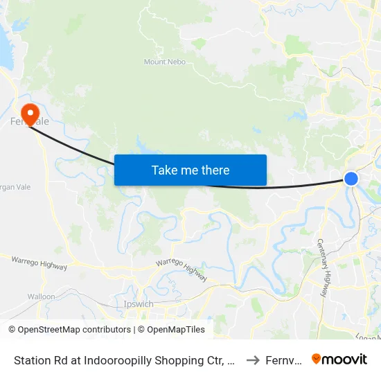 Station Rd at Indooroopilly Shopping Ctr, Stop E to Fernvale map