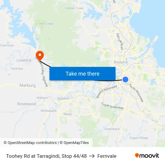 Toohey Rd at Tarragindi, Stop 44/48 to Fernvale map