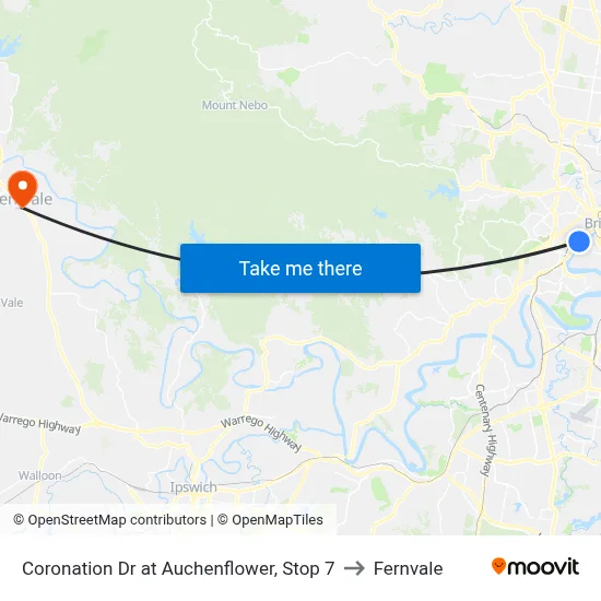 Coronation Dr at Auchenflower, Stop 7 to Fernvale map