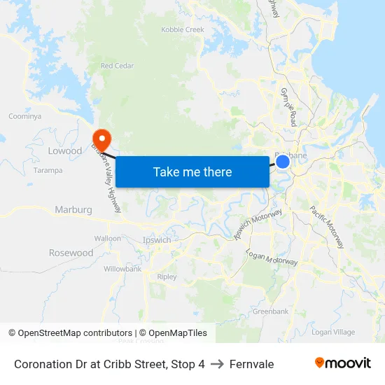 Coronation Dr at Cribb Street, Stop 4 to Fernvale map