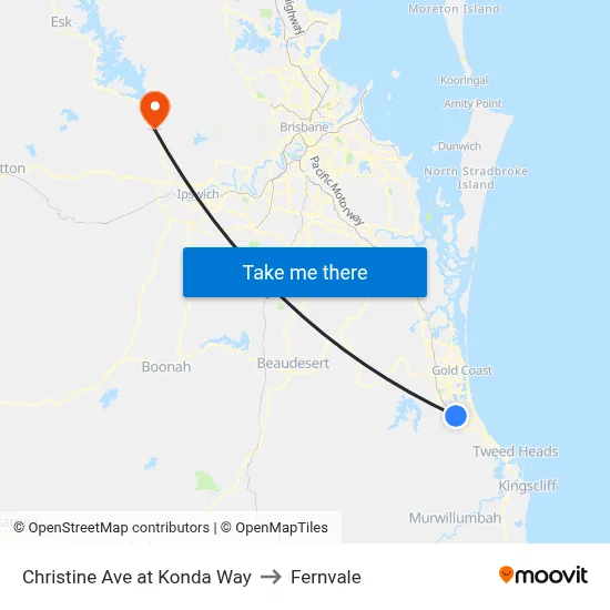 Christine Ave at Konda Way to Fernvale map