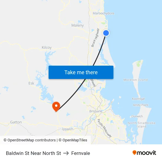 Baldwin St Near North St to Fernvale map