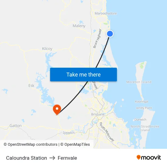 Caloundra Station to Fernvale map