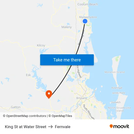 King St at Water Street to Fernvale map