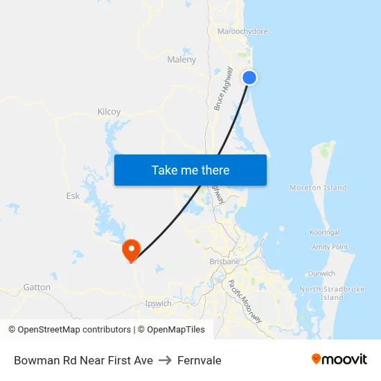 Bowman Rd Near First Ave to Fernvale map