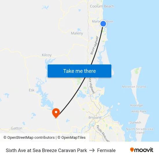Sixth Ave at Sea Breeze Caravan Park to Fernvale map
