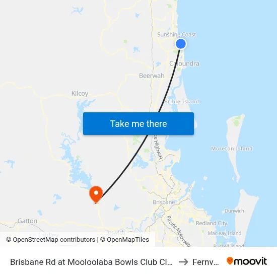 Brisbane Rd at Mooloolaba Bowls Club Closed to Fernvale map