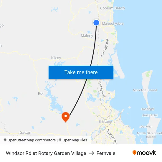 Windsor Rd at Rotary Garden Village to Fernvale map