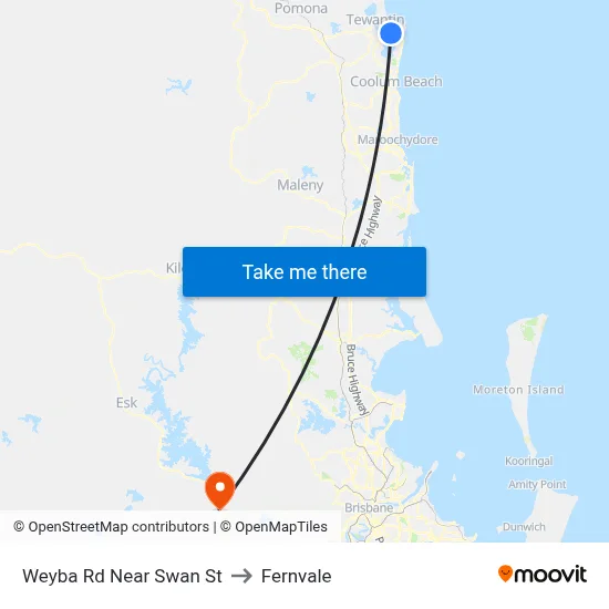 Weyba Rd Near Swan St to Fernvale map
