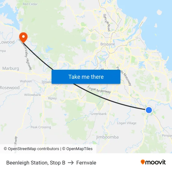 Beenleigh Station, Stop B to Fernvale map