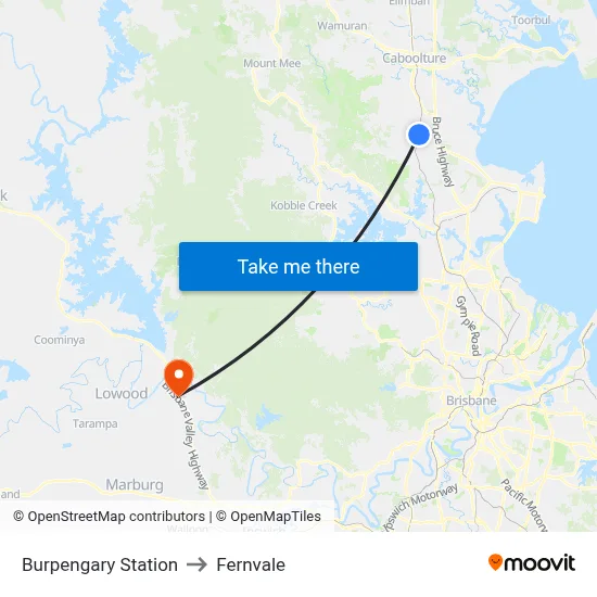 Burpengary Station to Fernvale map