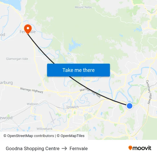 Goodna Shopping Centre to Fernvale map