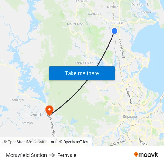 Morayfield Station to Fernvale map