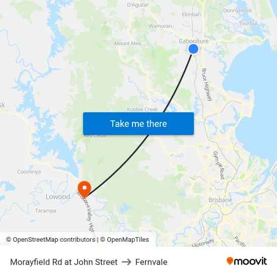 Morayfield Rd at John Street to Fernvale map