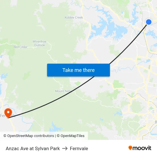 Anzac Ave at Sylvan Park to Fernvale map