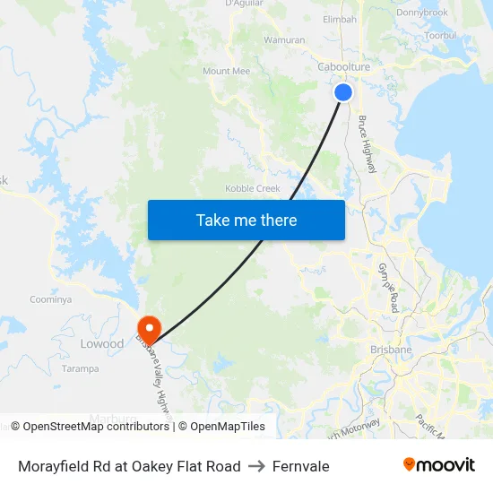 Morayfield Rd at Oakey Flat Road to Fernvale map