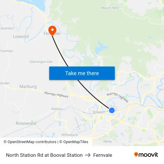 North Station Rd at Booval Station to Fernvale map