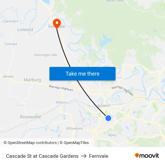 Cascade St at Cascade Gardens to Fernvale map