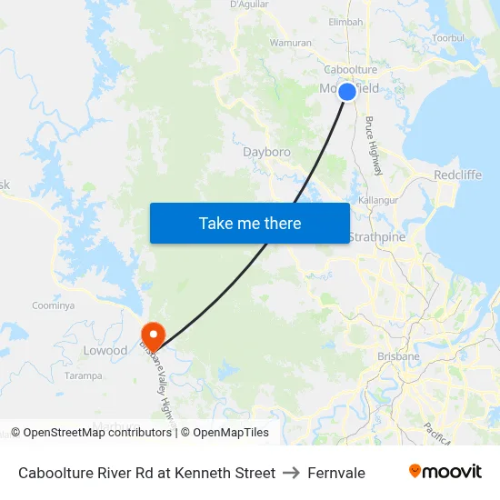 Caboolture River Rd at Kenneth Street to Fernvale map