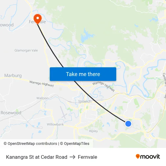 Kanangra St at Cedar Road to Fernvale map